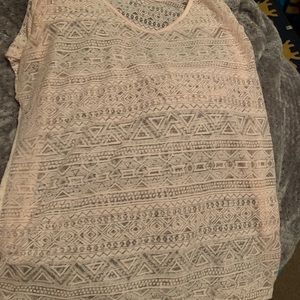 Light pink see through shirt